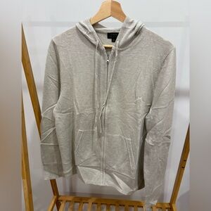 J. Crew Women’s Zip-Up 100% Cashmere Sweater in Grey